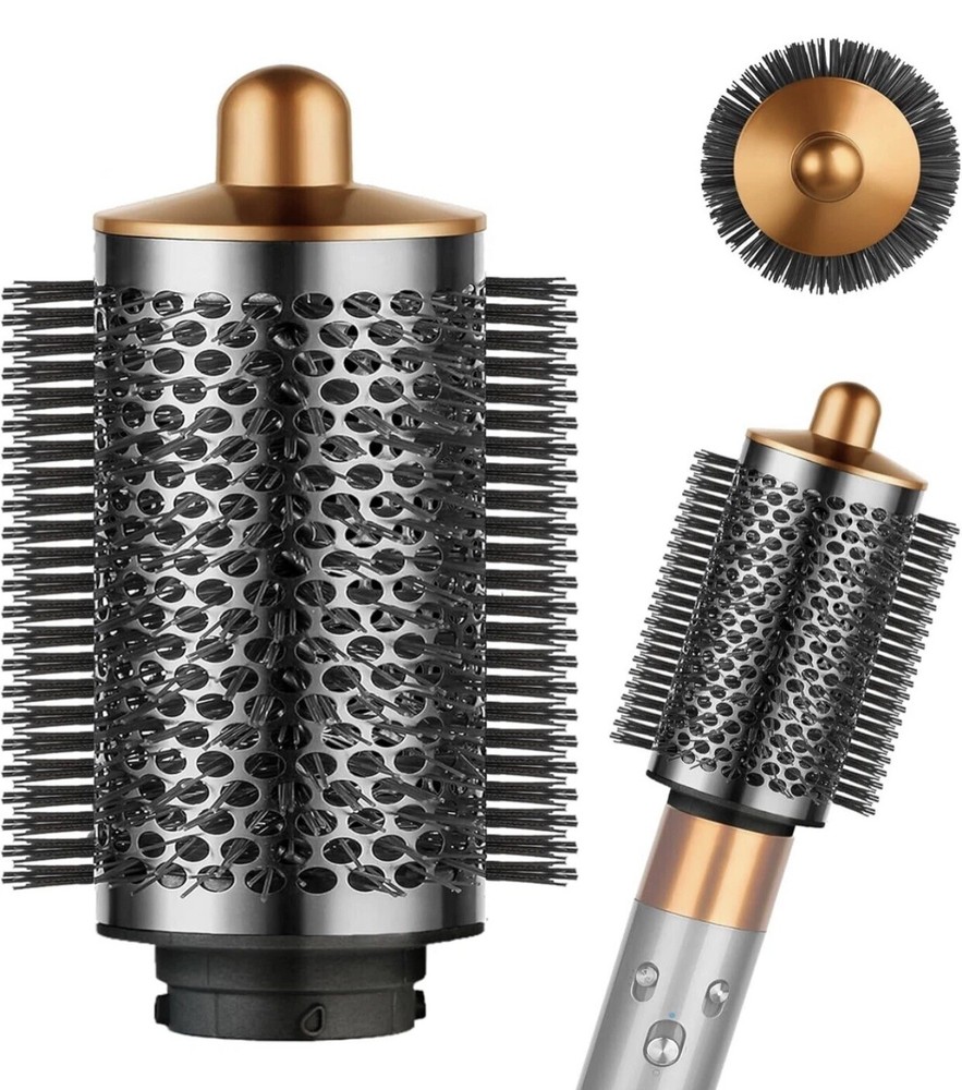 Dyson Airwrap Large Round Volumizing Brush in Nickel Copper for Fluffy Styling