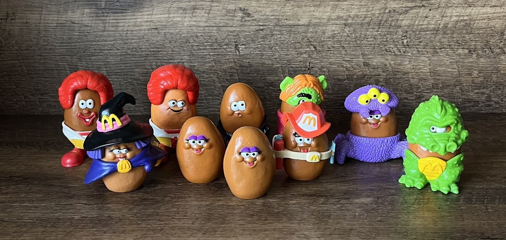 VTG McNugget Buddies Toy LOT Dragon Witch Ronald Mcdonald Spider Cyclops Fireman