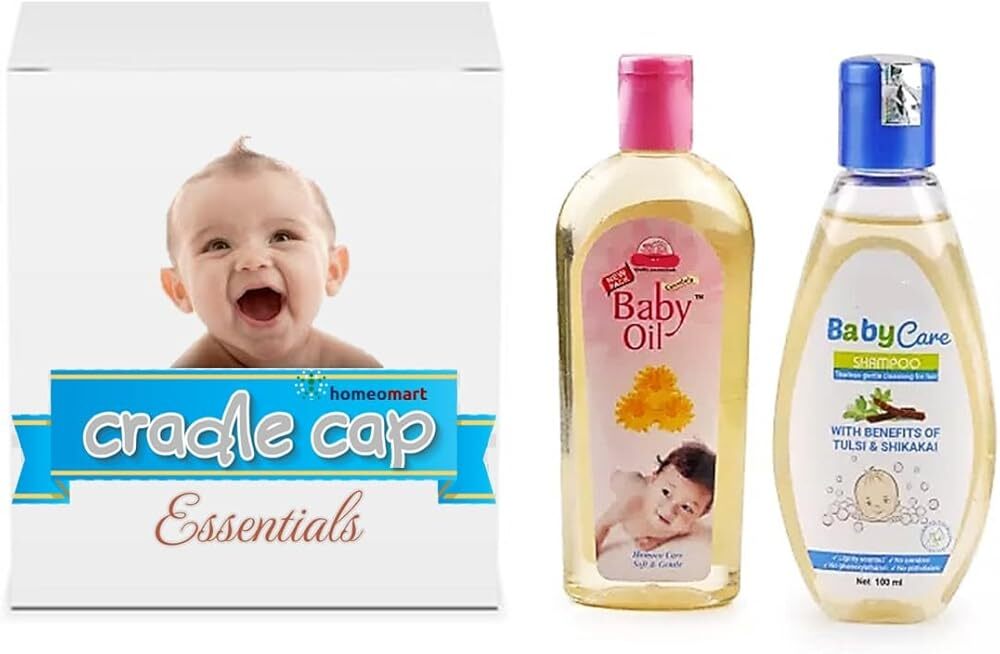 Cradle Cap care Baby Oil+tear free Shampoo. Gentle care with nourishing Calen...