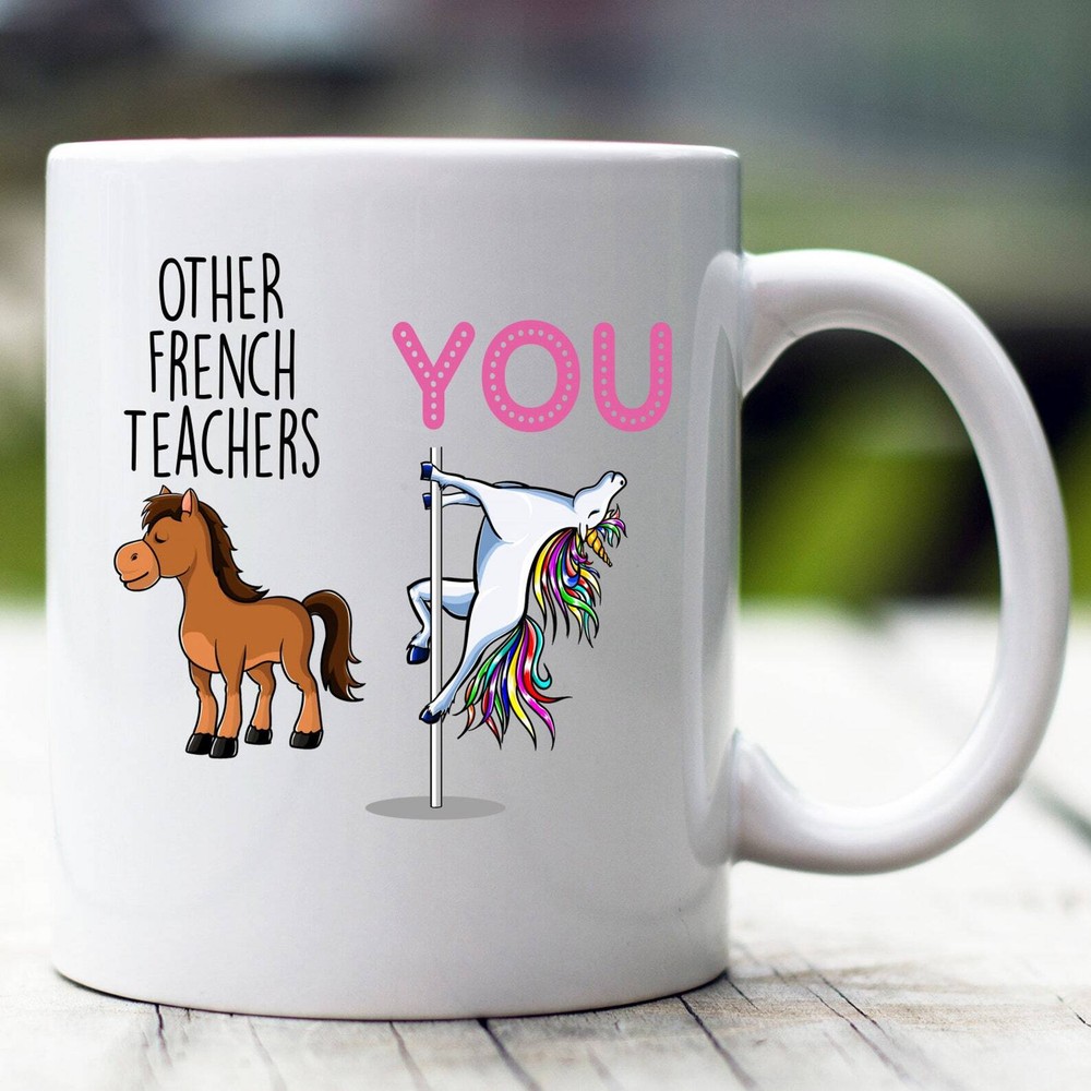 French Teacher Gift French Teacher Mug French Teacher Funny Unicorn Mug French T