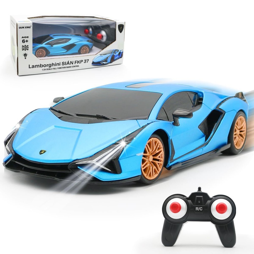 Remote Control Car 1:24 Officially Licensed 2.4GHZ Rc Cars Lambo Sport Racing...