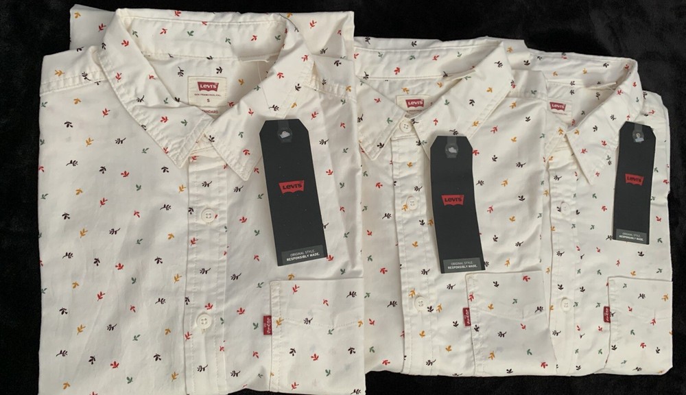 Size S Mens Levis long sleeve shirts Button Up 100% Authentic New with tag