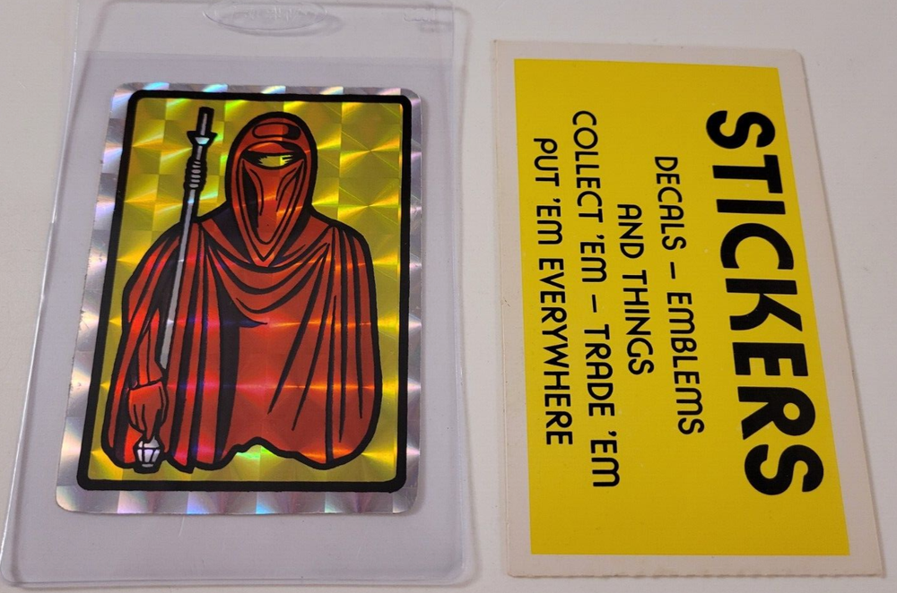 EMPERORS ROYAL GUARD Star Wars 1983 PRISMATIC Prism VENDING MACHINE STICKER CARD