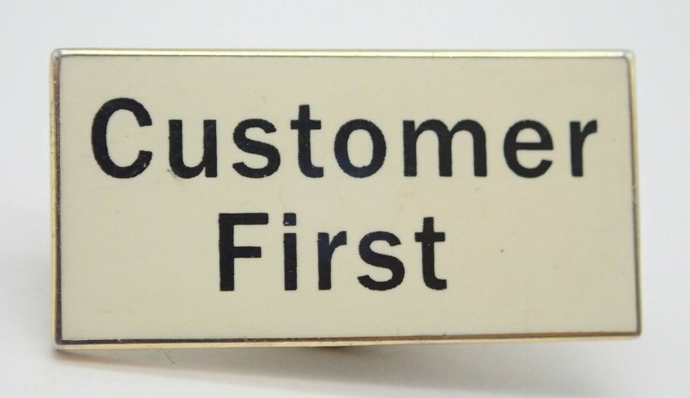 Customer First Gold Tone Vintage Lapel Pin-image