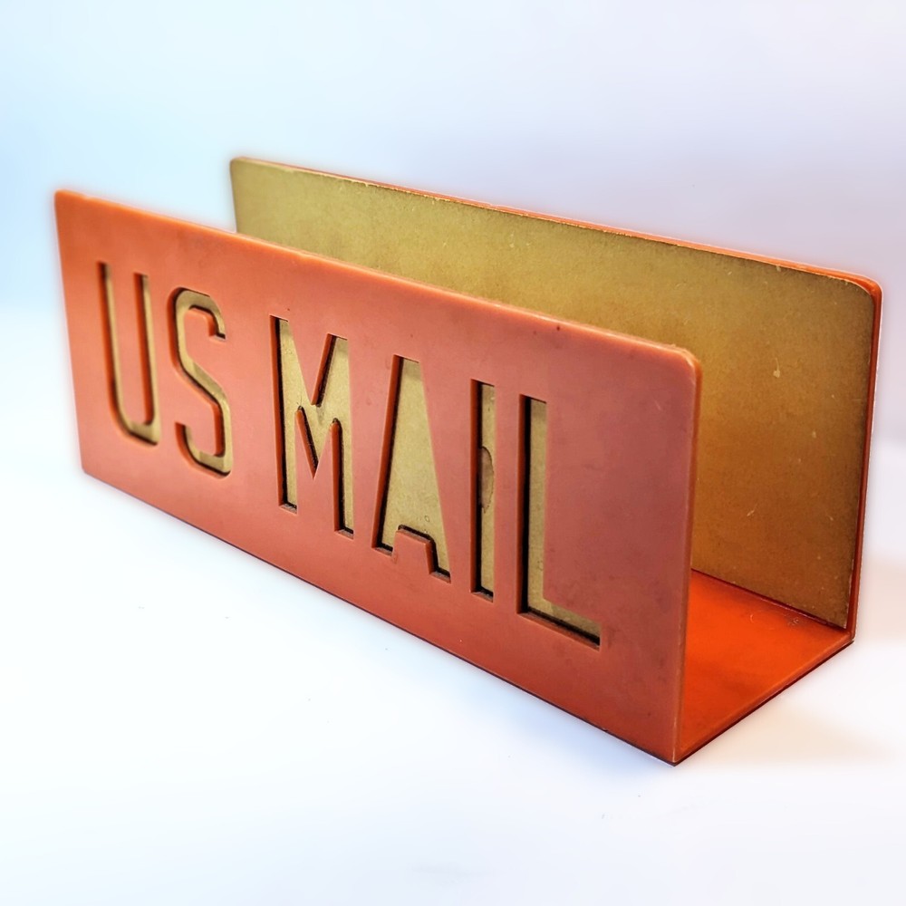 Vintage US Mail acrylic plastic Desk Top Organizer