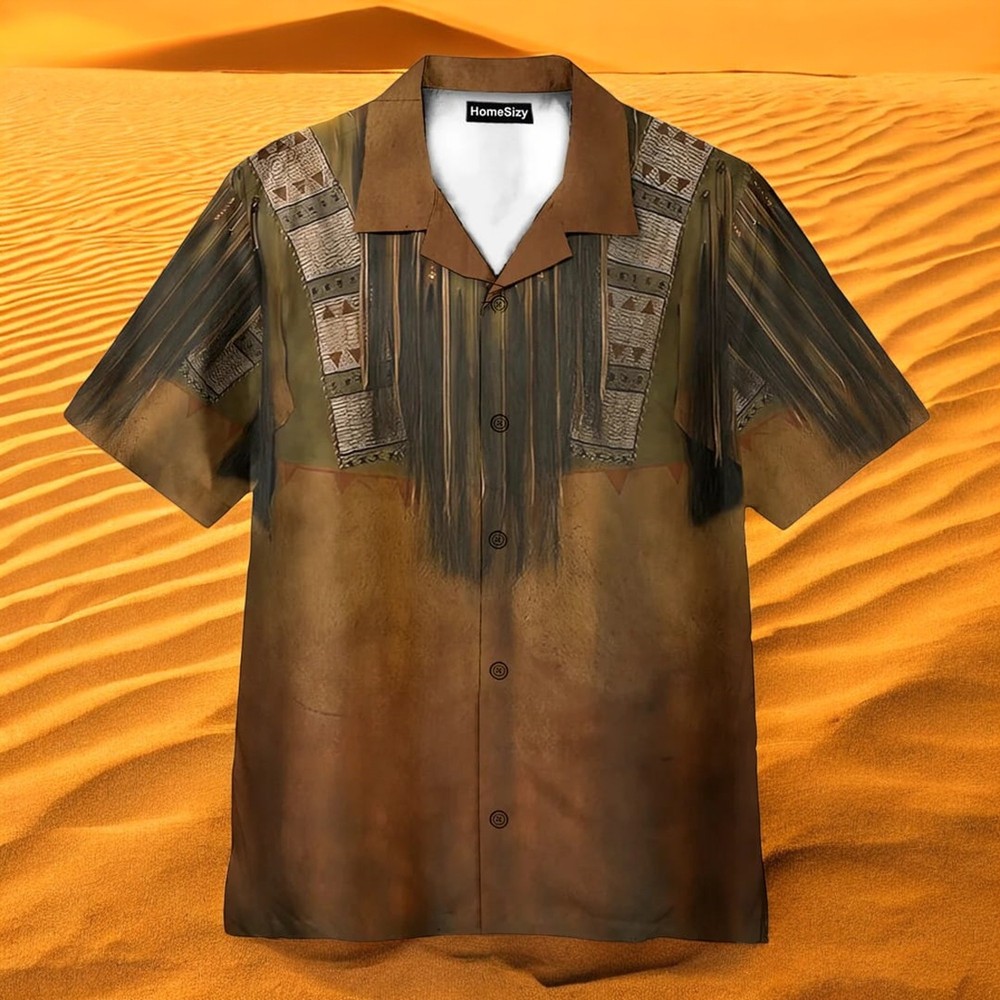 Native American Style Love Peace Hawaiian Shirt