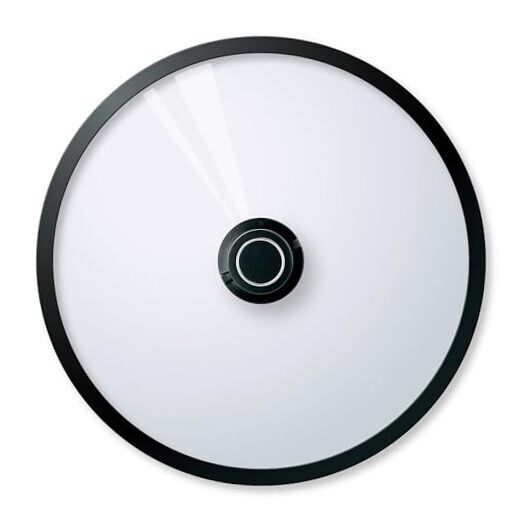 Black Cube Hybrid Stainless/Nonstick Cookware Tempered Glass Lid - 12.5-Inch