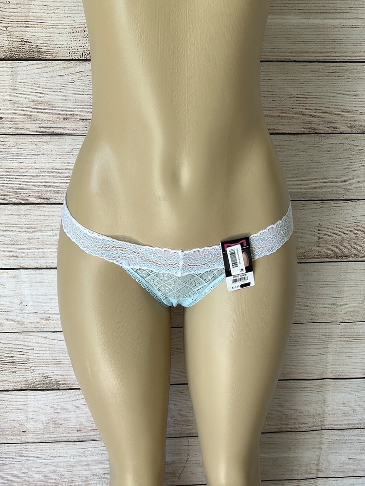 Maidenform Lace Thong Blue & White Sexy one size