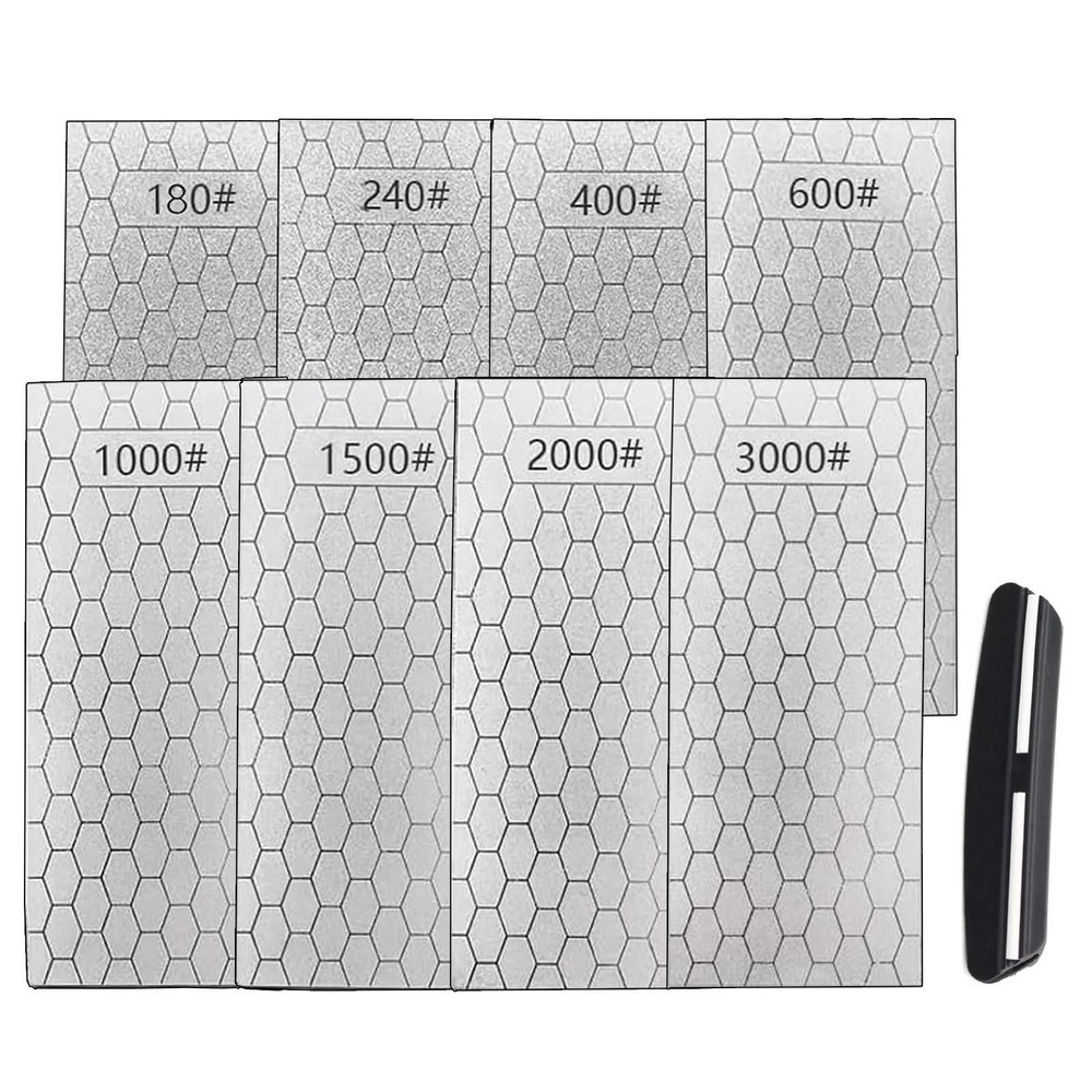 6-Piece Diamond Sharpening Stone Set for Kitchen Knives and Tools  