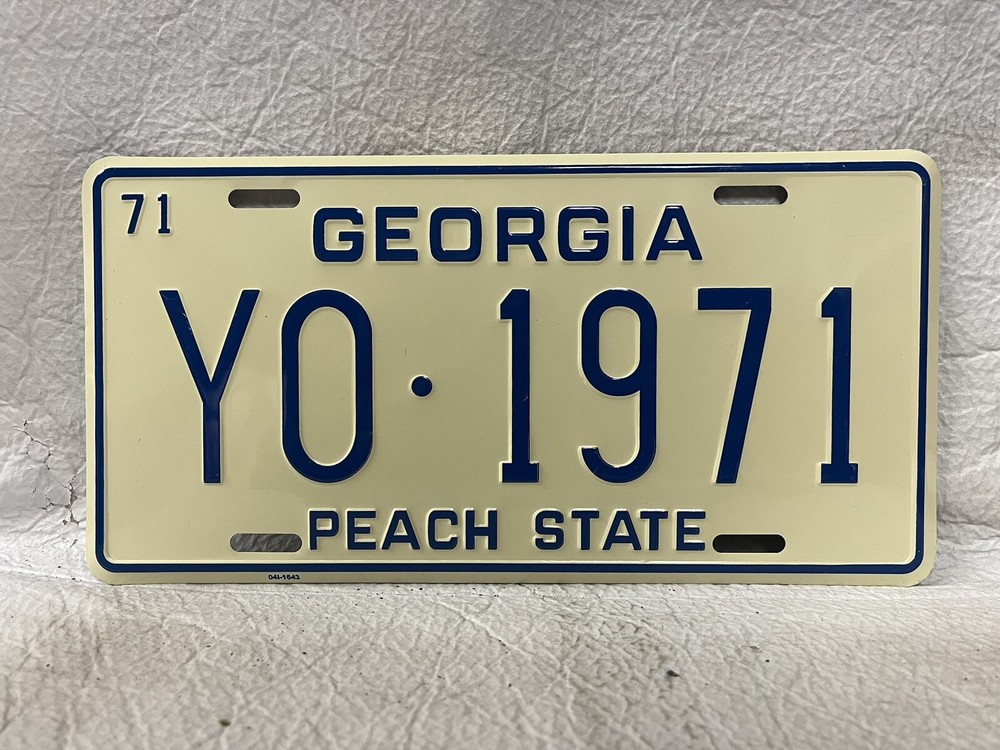 1971 Georgia Booster License Plate ~ REPLICA