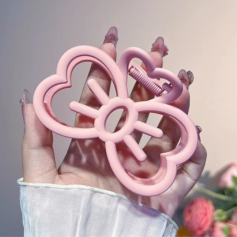 Korean Cute Bowknot Hair Clip Plastic Claw Clip Candy Color Crab Hair Clip