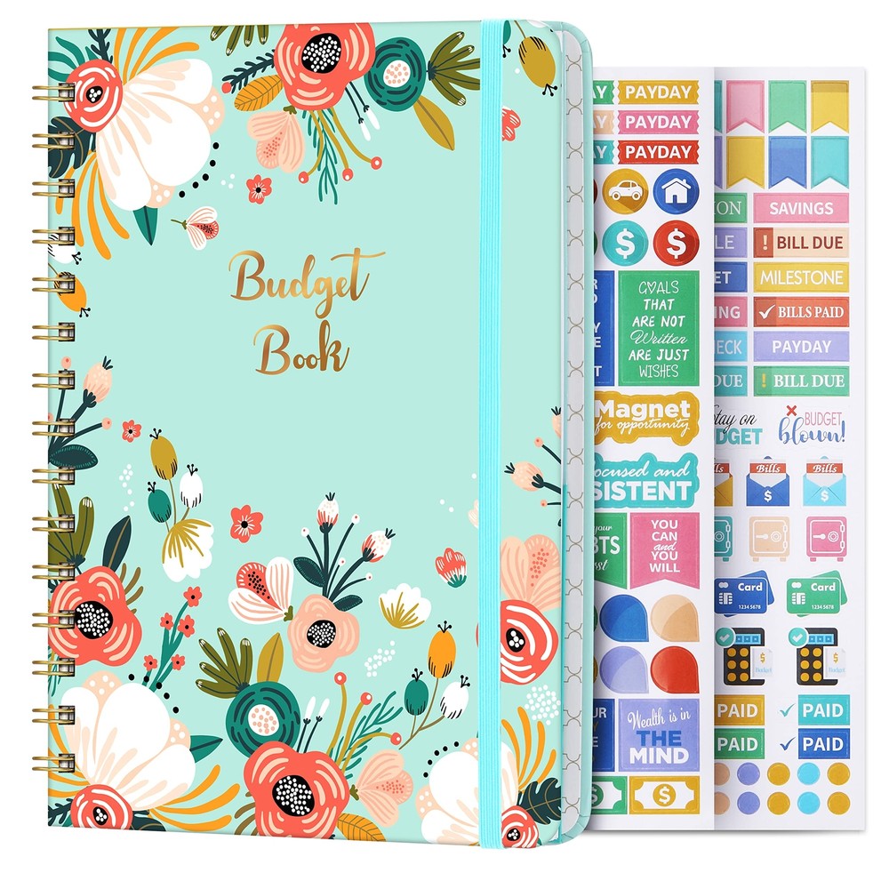 Budget Planner - Budget Book, Undated Monthly Bill Organizer with Pockets, 8....