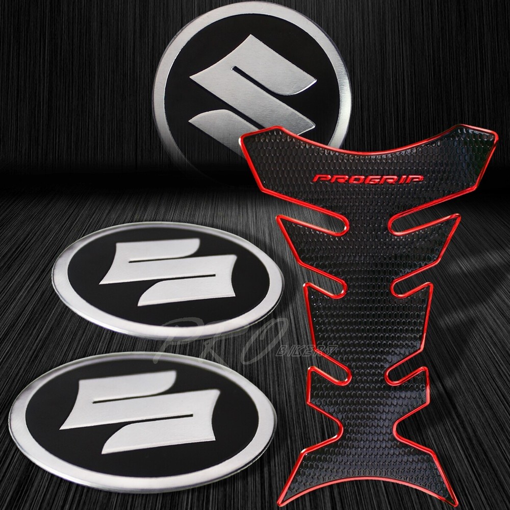 Pro Chrome Red Fuel Grip Tank Pad+2x 2