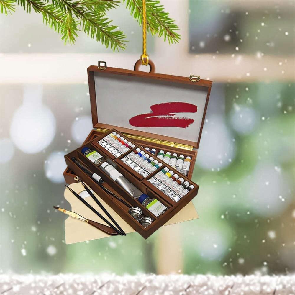 Painting Box Christmas Ornament Painter Christmas Ornament Artist Ornament Gift