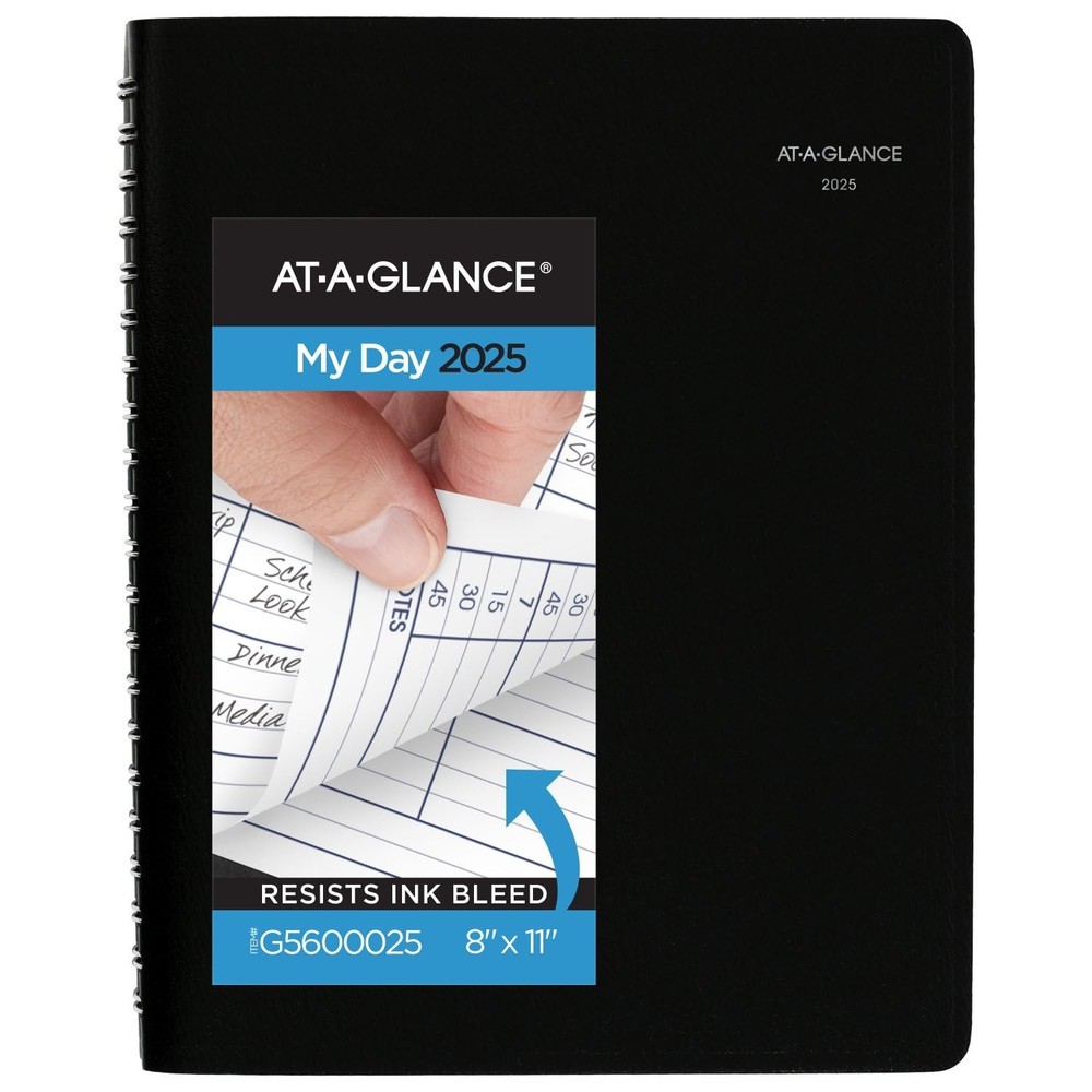2025 Daily 4-Person Group Planner 8x11 with Laminated Cover