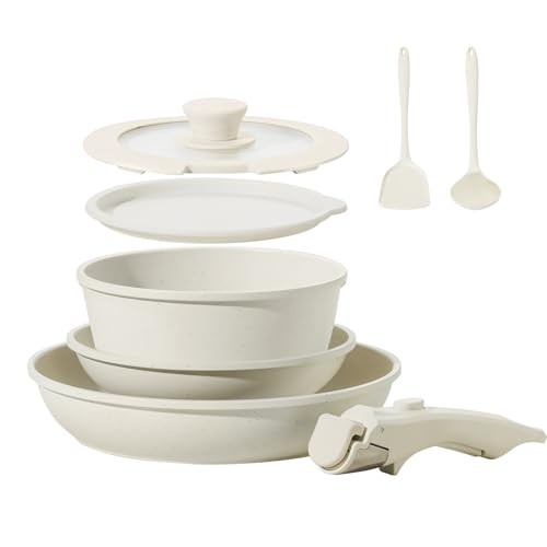 8-Piece Non-Stick Ceramic Cookware Set with Pots and Pans