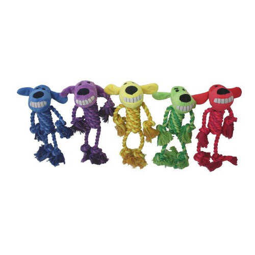 Multipet Loofa Dog Toy w/ Rope Body Assorted; 1 Each/11