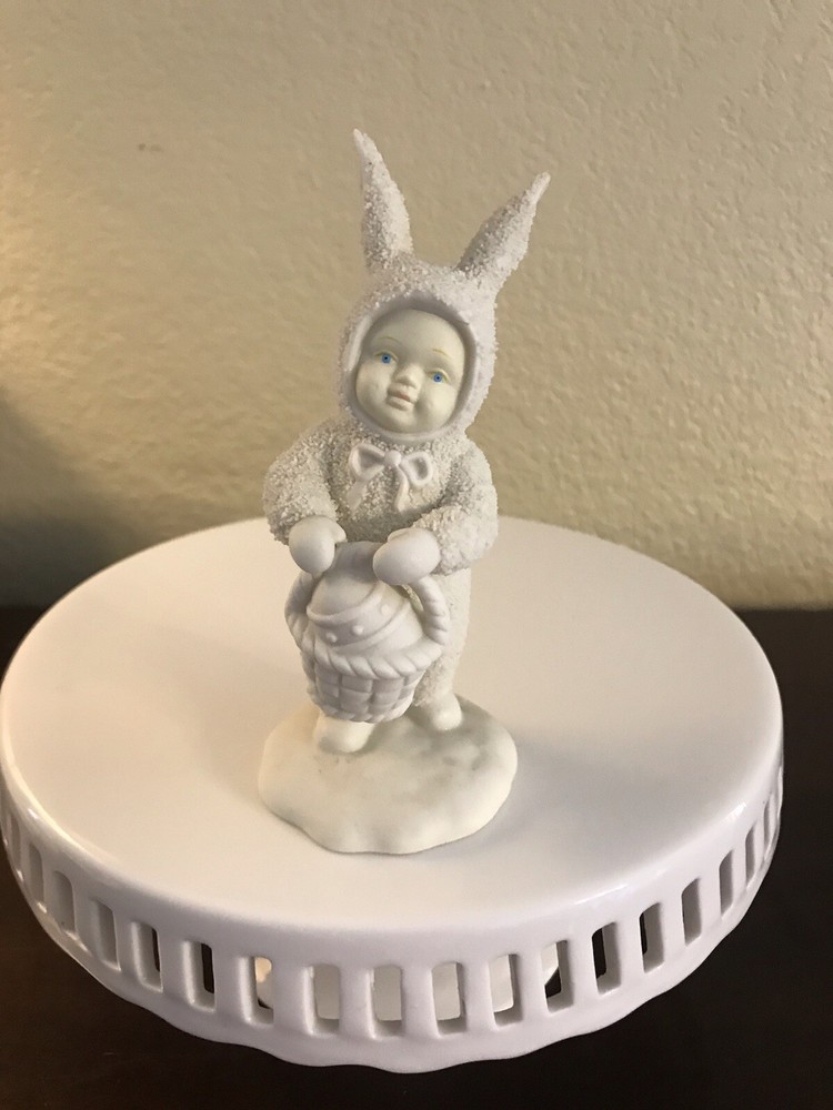 Dept 56 Snowbunnies figurine with Easter basket 