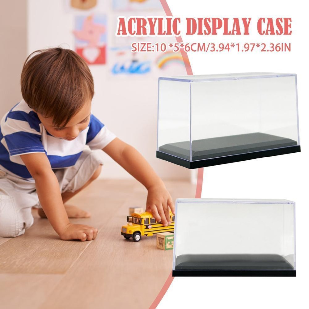 Acrylic Display Case For 1:64 Scale Car Black Base Box For Diecast Car B5I1 ✨]