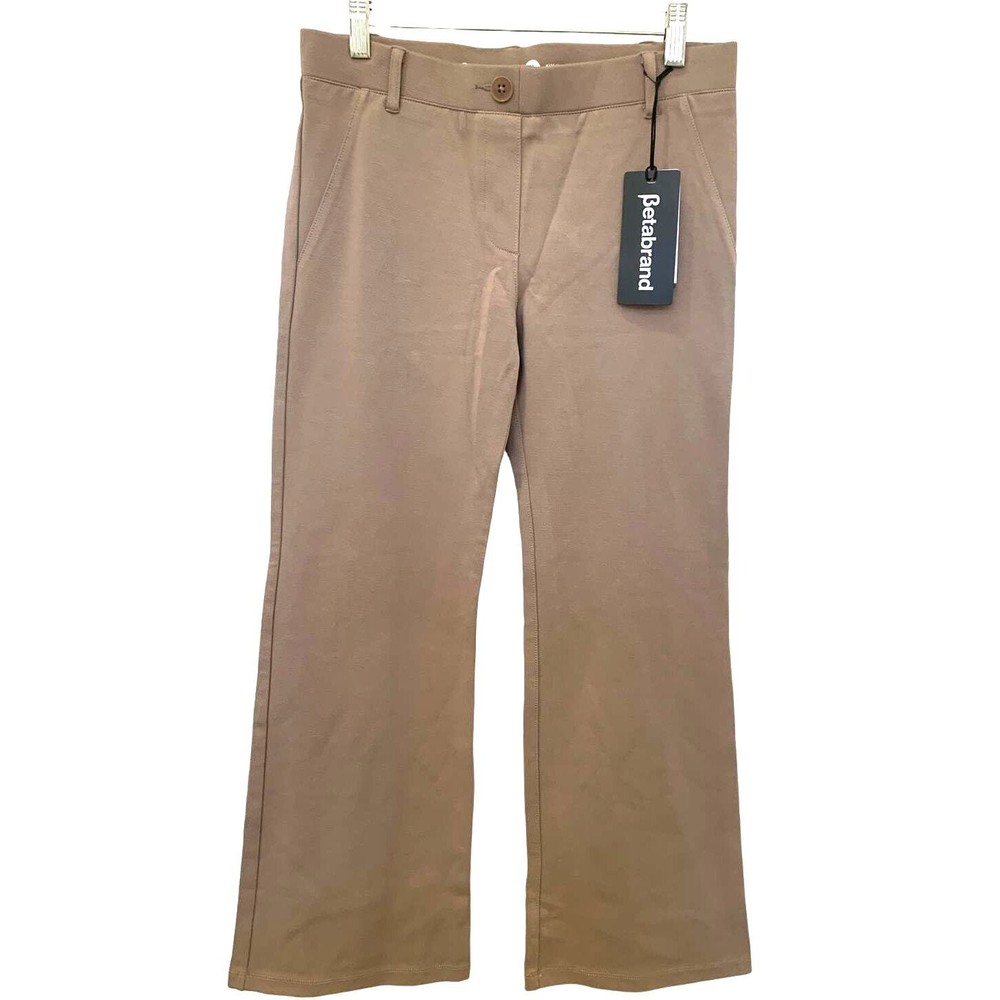 Betabrand Yoga Pants Medium Petite Tan Womens  Athleisure Business Casual NEW