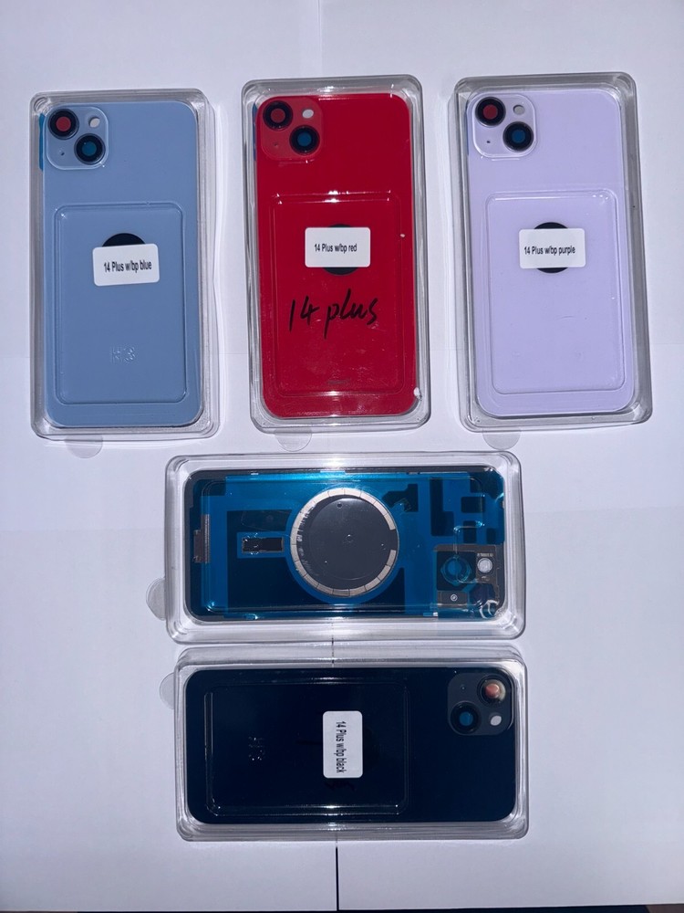 For iPhone 14 Pro Max Plus  Back Glass Replacement Rear Frame Cover with Magnet