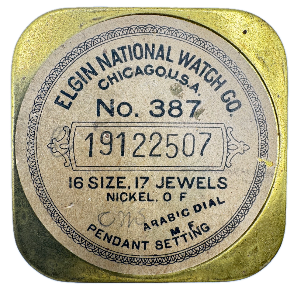 Antique 16s Elgin Coin Edge Open Face Pocket Watch with Transport Case and Box USA