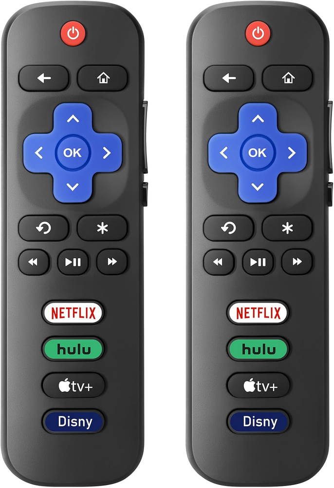2-Pack Universal Roku TV Remote Replacement for TCL Onn Hisense Models