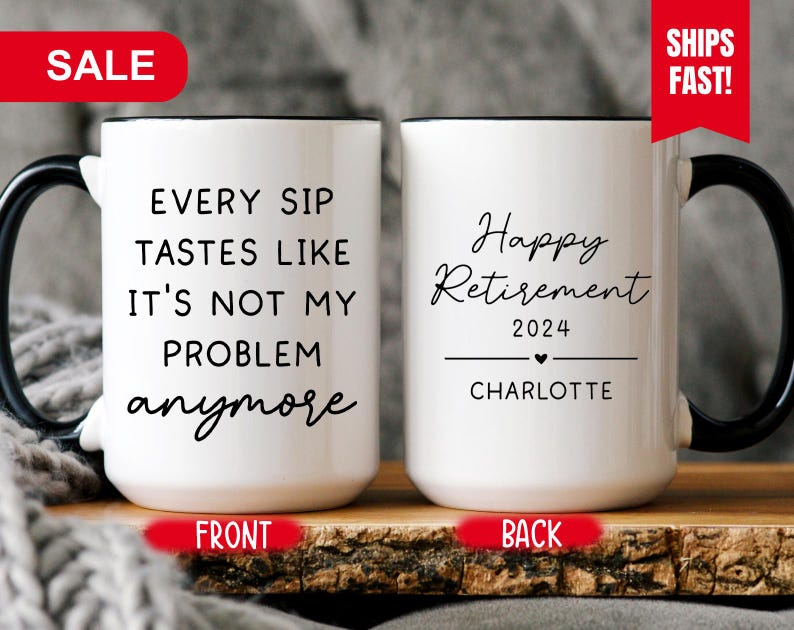 Custom Retirement Coffee Mug Personalized Gift For Coworker-image