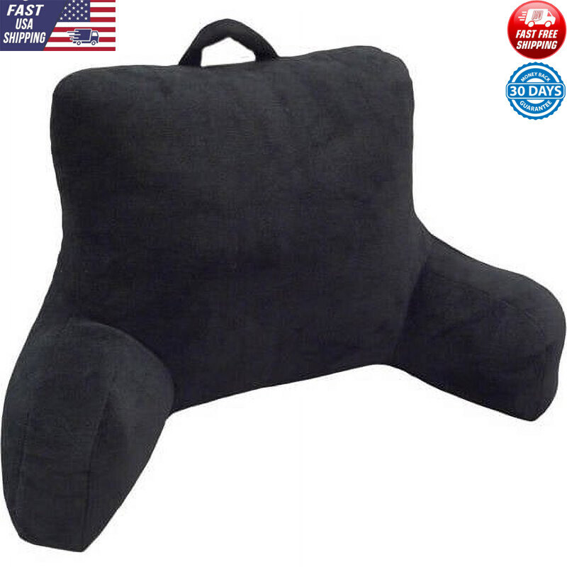 Micro Mink Plush Reading Pillow for Bed - Soft Backrest Lounger Support