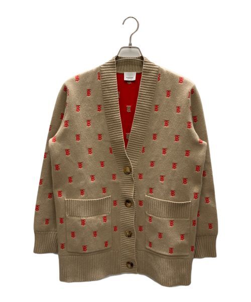 Burberry London Monogram Wool Cashmere Blend Cardigan Size S