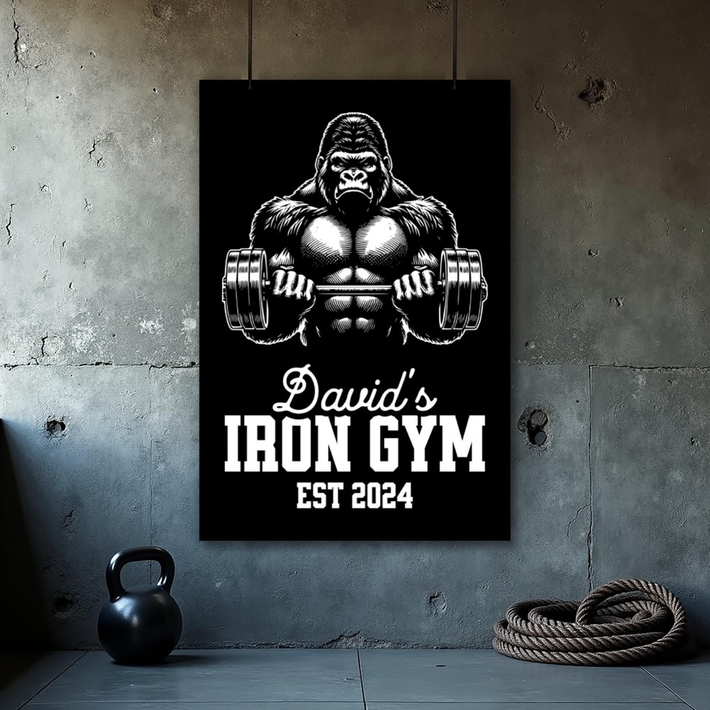 Custom Motivational Fitness Poster for Home Gym Wall Art Inspiration  