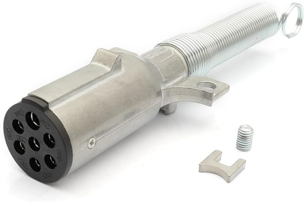 Heavy Duty 7 Pin Round Trailer Connector - 7 Way Trailer Plug Semi Trailer Plug