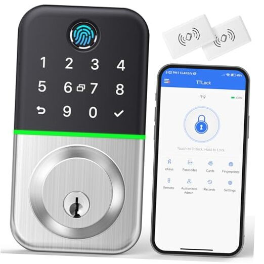 Smart Keypad Deadbolt Lock for Front Door - Waterproof & Secure