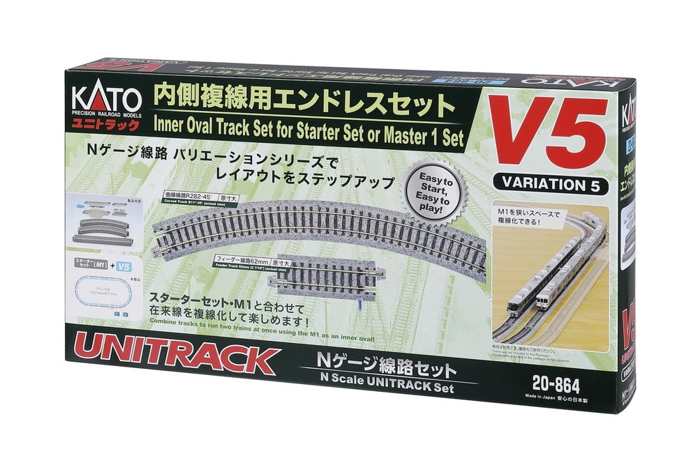 V5 20-864 N Gauge Inner Double Wire Endless Set Railway Model