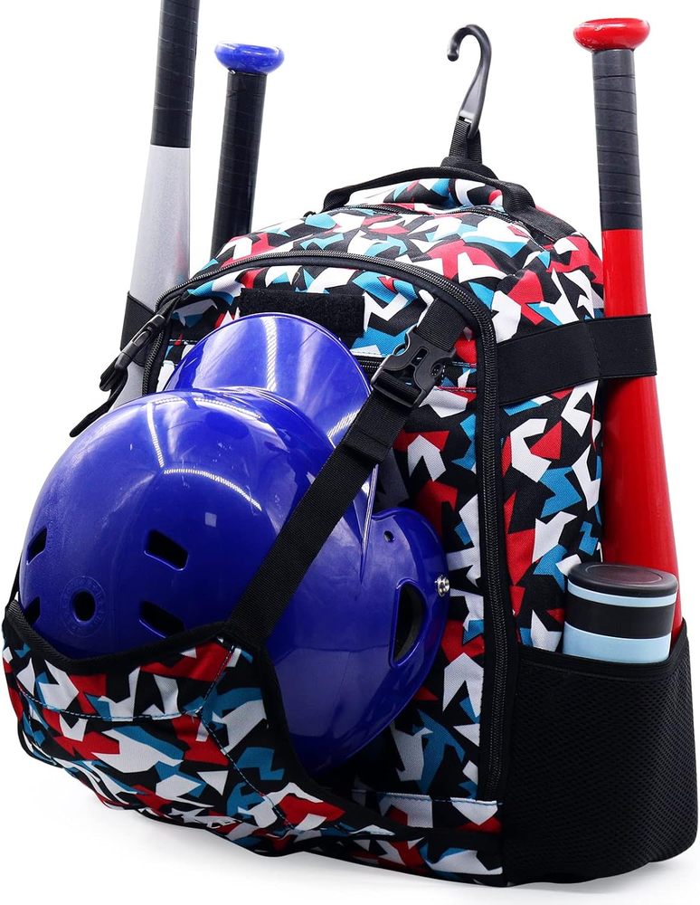 Youth Baseball Bat Bag Backpack, T-Ball & Softball Equipment & Gear for Youth, L