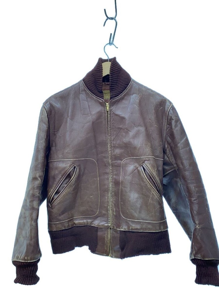 Kurland Leather Jacket Blouson in Brown - Style 1296