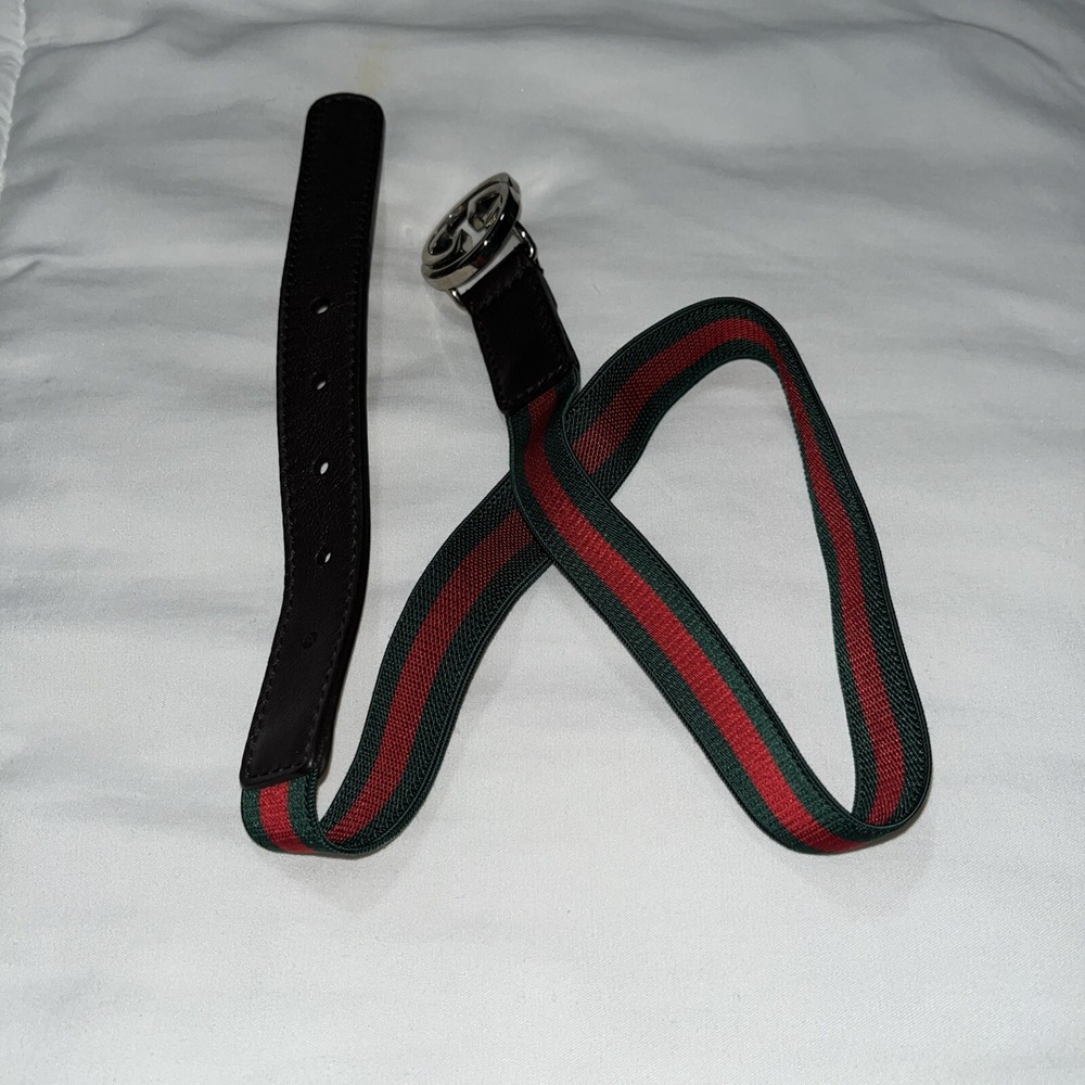Boys Green/red Gucci belt M