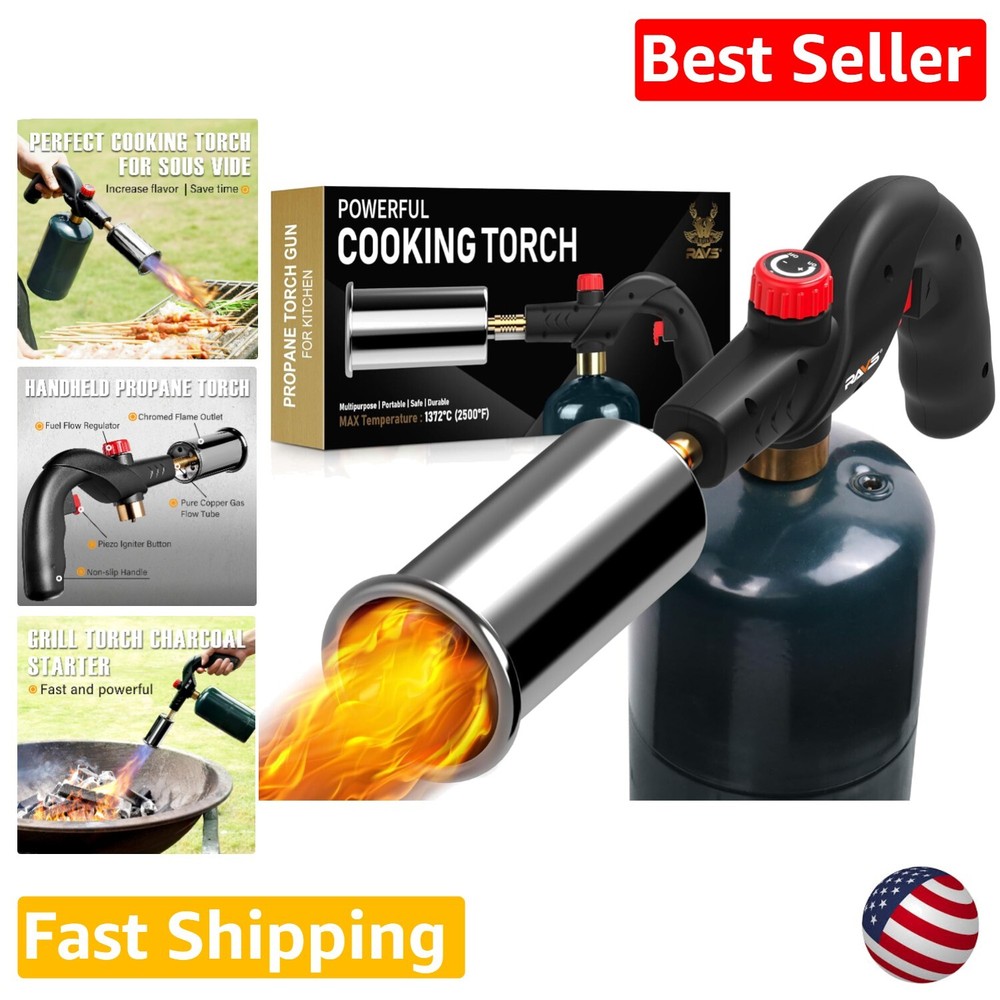 Antorcha de cocina de propano - Potente antorcha abrasadora para Sous Vide, parrilla de barbacoa y más