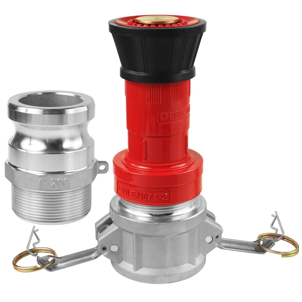 Fire Hose Nozzle,2 inch NPSH Heavy-Duty Industrial Fire Hose Constant Flow Fo...