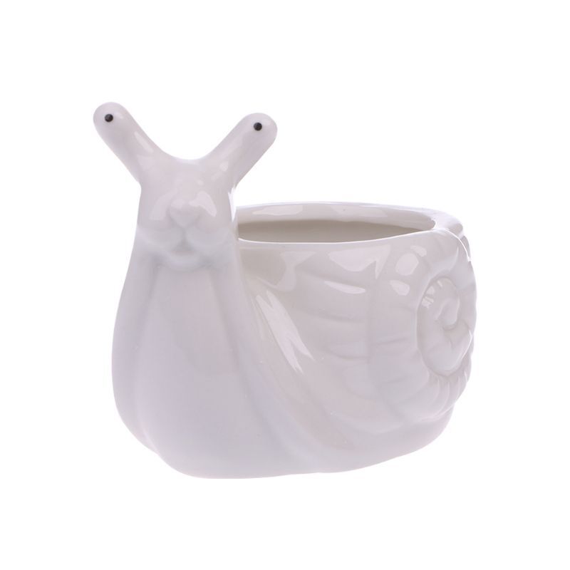 Snails Ceramic Flower Pot Succulent Plant Flowerpot Planter Desktop Home Office