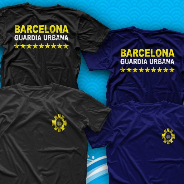 Police Guardia Department Barcelona Team Policia Urbana T-Shirt Gift Men S-2XL