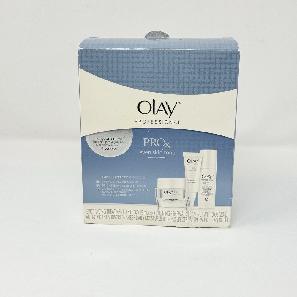 Olay Pro X Even Skin Tone Kit Set Spot Fading Treatment, Renewing Cream And More