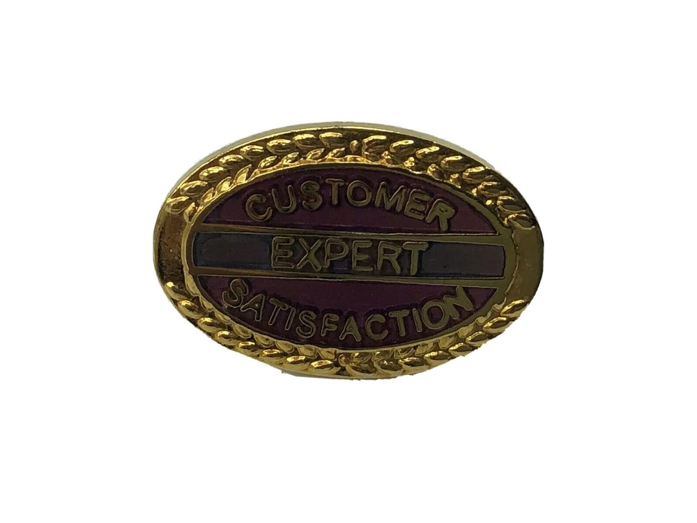 Vintage Customer Satisfaction Expert Employee Service Award Lapel Pin  K5-image