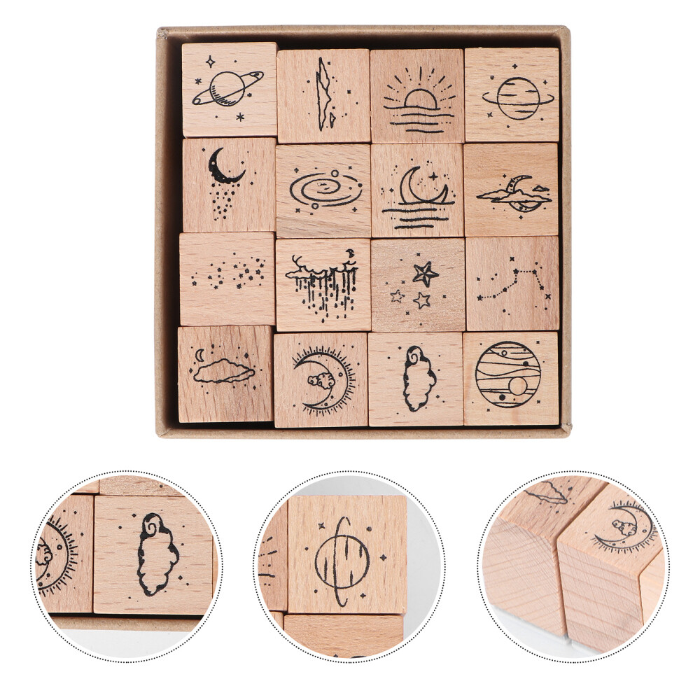 16pc Scrapbook Stamps for Kids DIY Craft Albums Student Projects