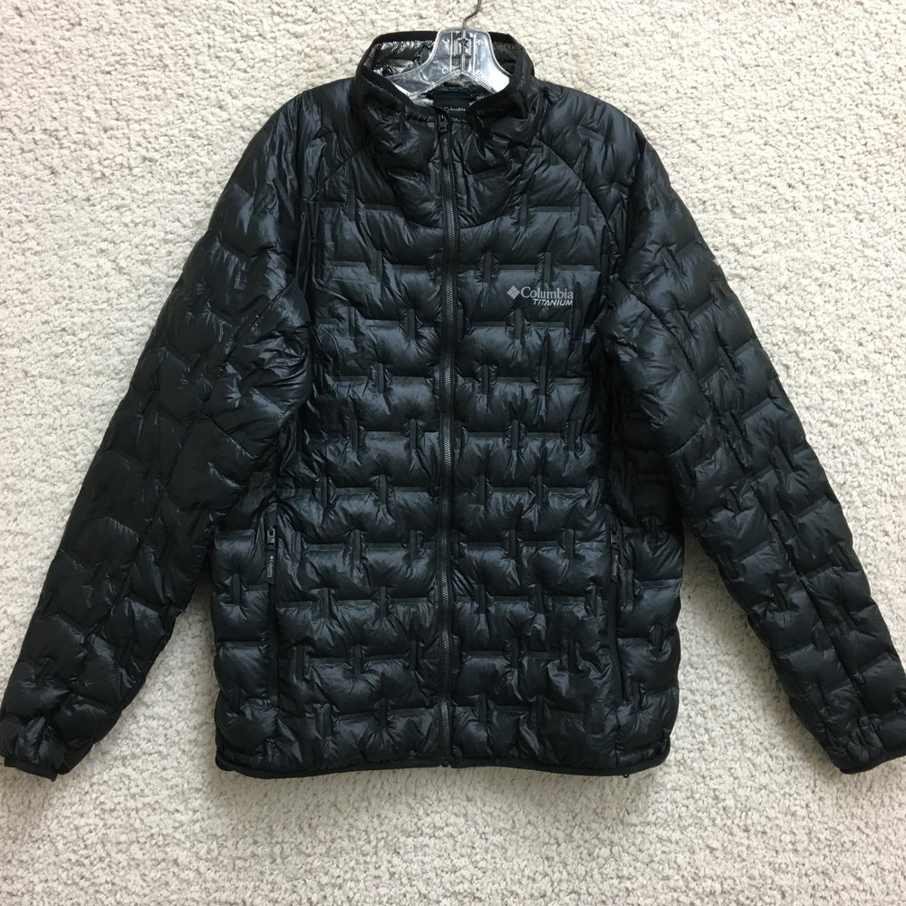 Columbia Men's Titanium Interchange Puffer Down Crux Jacket Black Size Large