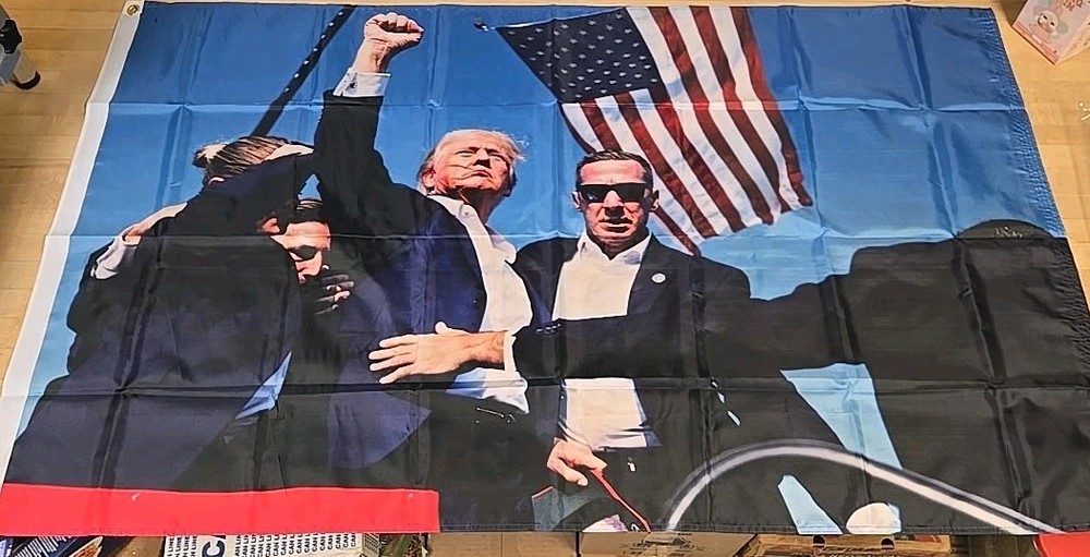 Donold Trump Rally Flag  American USA Patriot Hero 3ft × 5ft 1 in