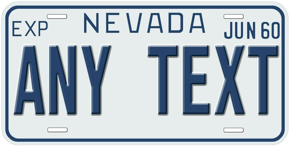 Custom Nevada 1960 Novelty Car Plate with Your Text
