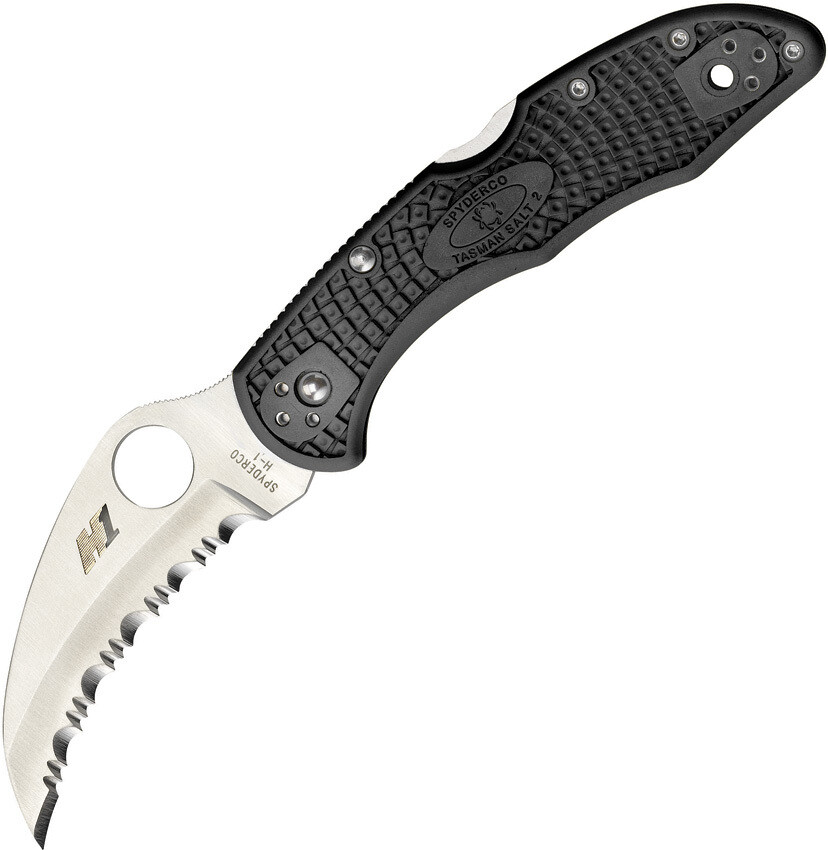 Spyderco Tasman Salt 2 Lockback Knife C106SBK2 Black