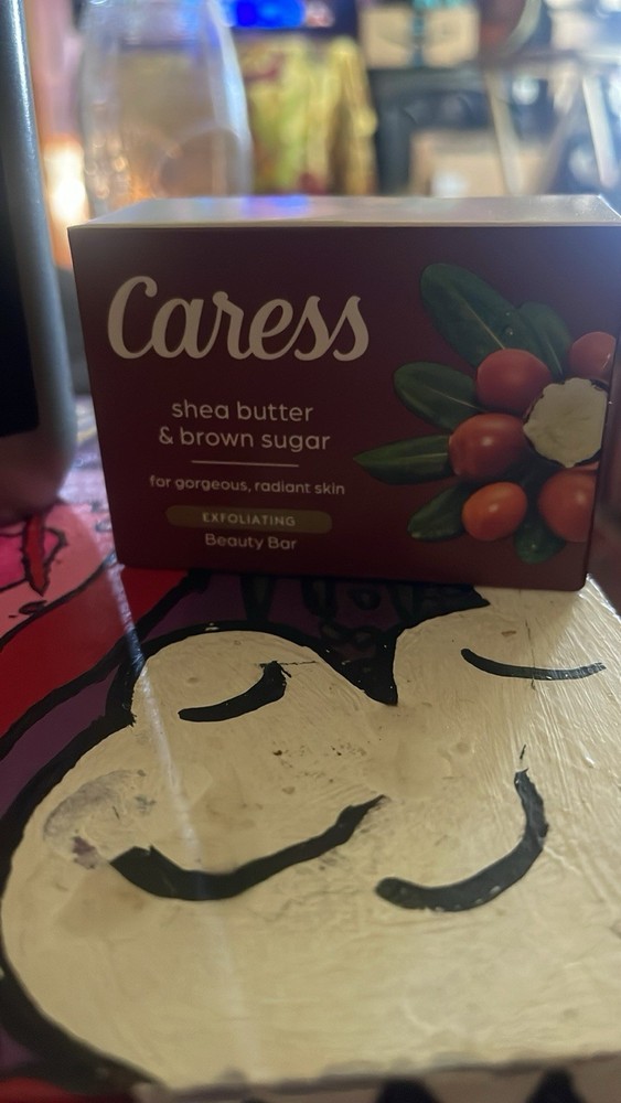 Caress ~ Shea Butter & Brown Sugar Exfoliating Soap Beauty Bar (1 Bar- 3.15oz)