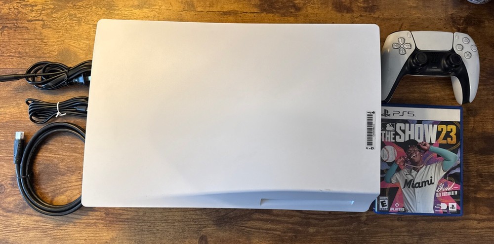 Sony PlayStation 5 Disc Edition PS5 1TB Console W DualSense Controller +MLB Game